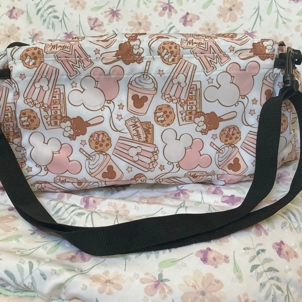 Disney Themed stroller Caddy/crossbody bag “snacks of magic” print